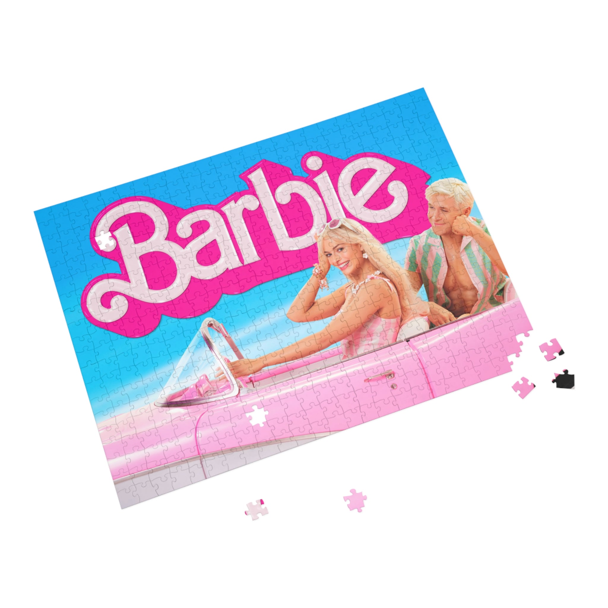 Barbie | Logo Retro Vintage con la Decapottabile Rosa