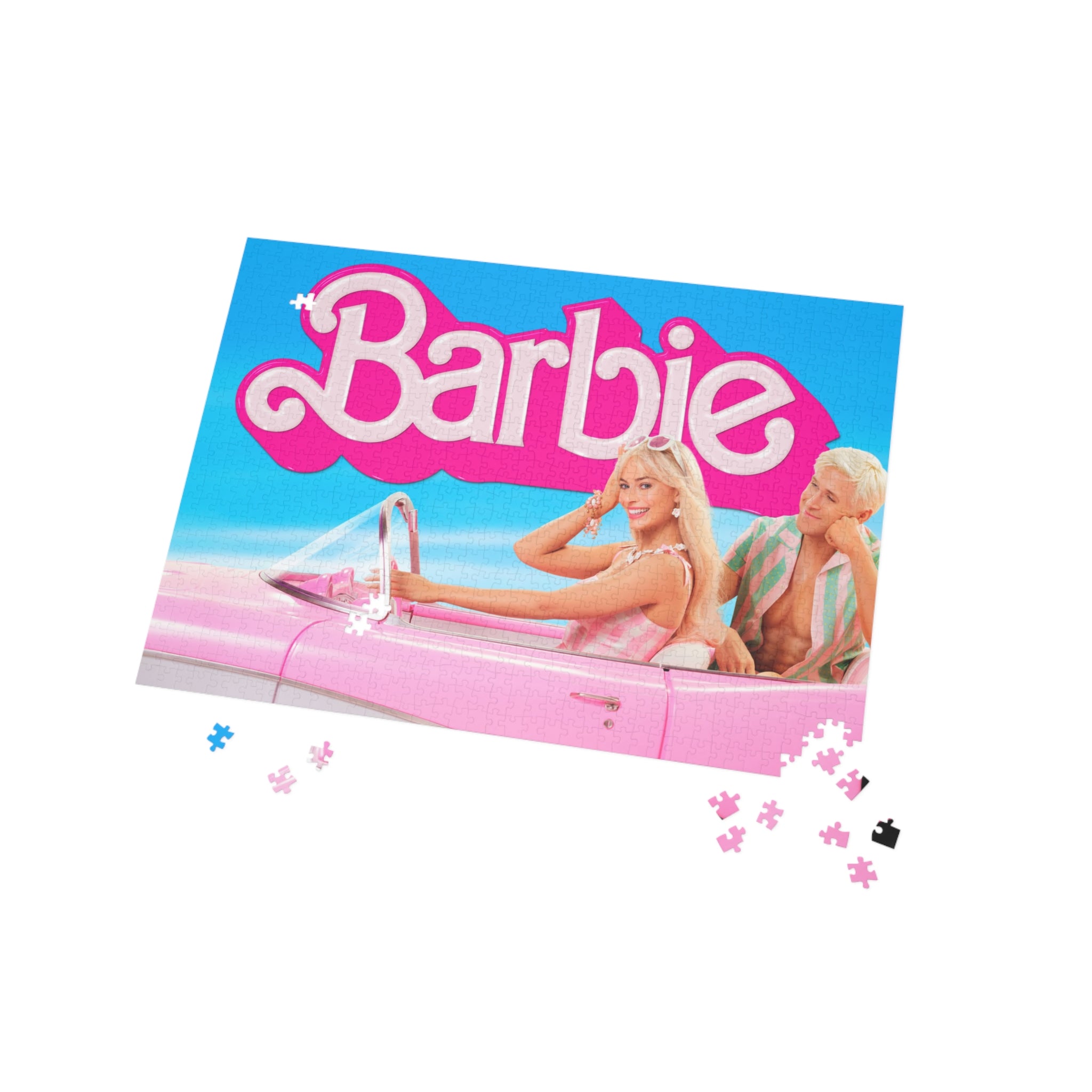 Barbie | Logo Retro Vintage con la Decapottabile Rosa