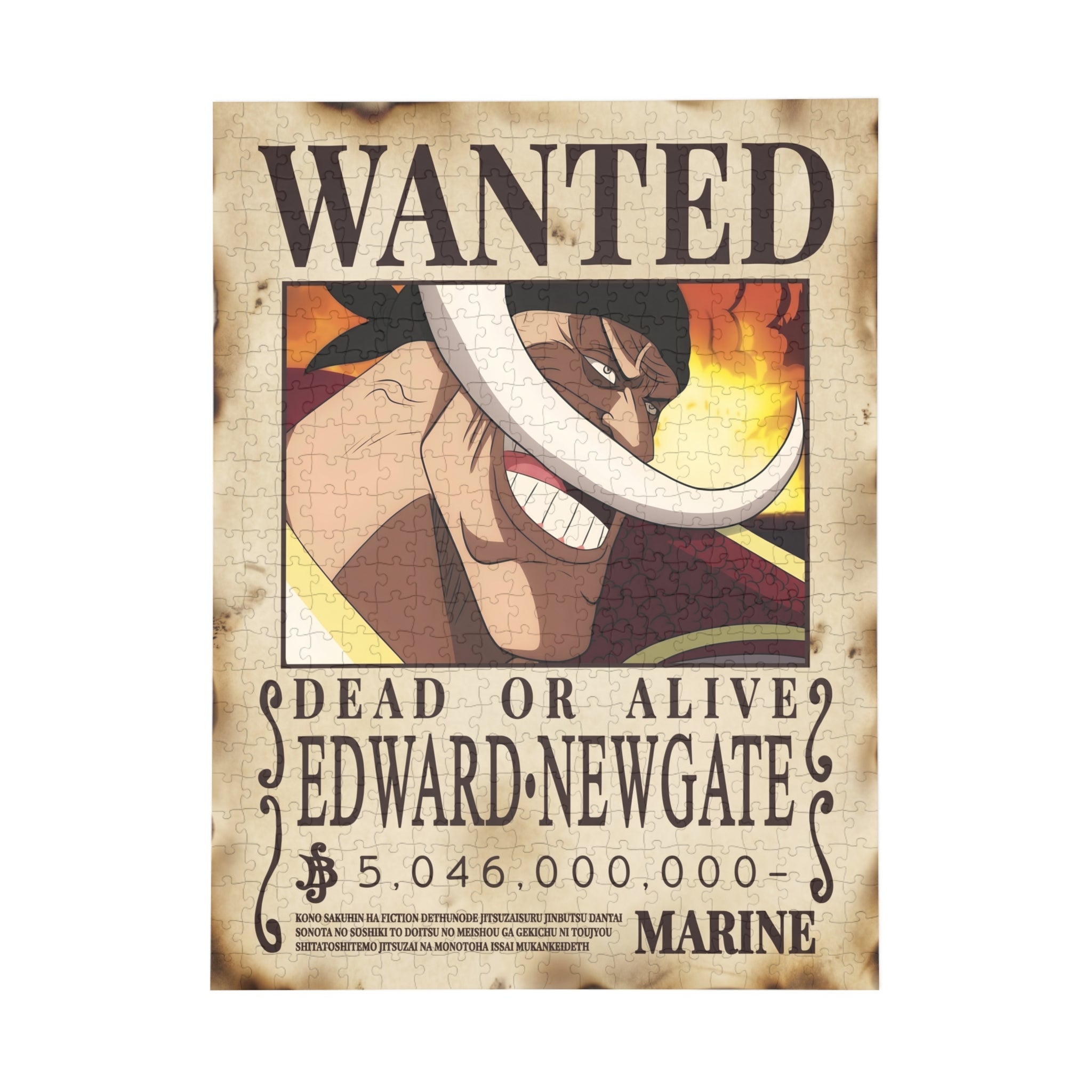 One Piece | Edward Newgate Barbabianca - Wanted Poster Vintage